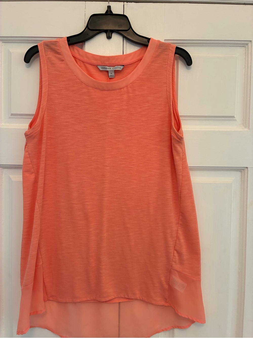 Adrienne Vittadini Coral Layered Sleeveless Tank